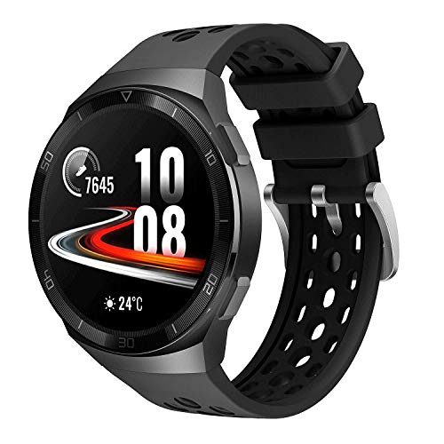 Keweni Cinturino Compatibile con Huawei Watch GT 2e, Cinturino di Ricambio in Silicone Quick Fit per Huawei Watch GT2e (Nero Nero)