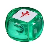 TUXCAXI Dados multicaras de Mahjong Chino, Dados acrílicos para Fiestas, Suministros para entretener a los Invitados y complementar Juegos de en casa. Fichas Mahjong, Verde Claro, 4.35 cm