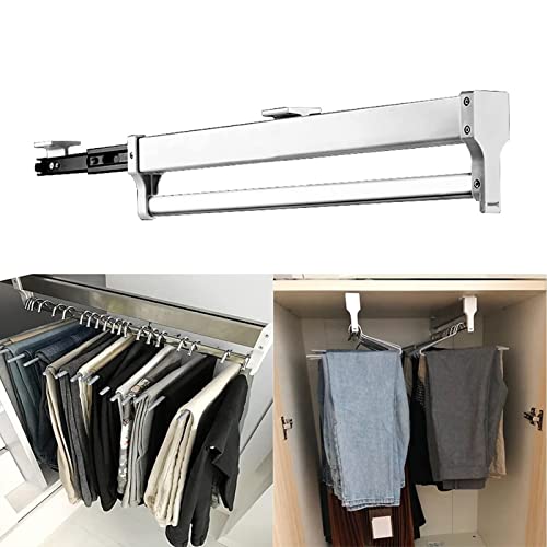Barra para Armario corrediza - Perchero Ajustable para guardarropa, Perchero telescópico Multifuncional Tipo cajón, Varilla Deslizante de Acero para Perchero para Organizador de Armario (tamaño: 400
