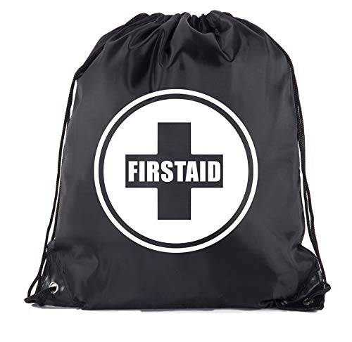 Image of Mato & Hash First Aid Backpack Drawstring Medical Bag for Emergencies or Epi Pen & Medicine - 3PK Black CA2500FirstAid S1