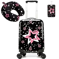 Esteemly Kid's Luggage Set 2 Piece Suitcase Set 16\" Hardside Luggage with Spinner Wheels Kids Carry on Suitcase