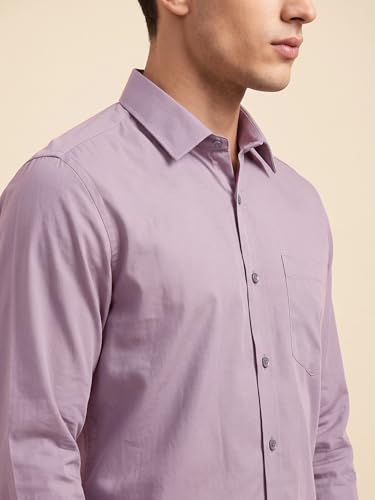Image of Cozytton Men's Pure Cotton Solid Stylish Casual & Formal Wear Shirt | Stylish Regular Fit Full Sleeve Comfortable Office Party Trendy Shirt - Multi Color