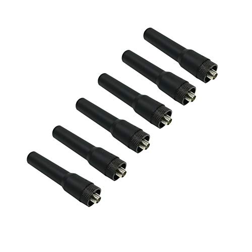 Mini Antenne SRH805S für Baofeng UV-5R 888S F8HP Retevis H-777 RT-5R Kenwood mit SMF Anschluss, 6pcs Black Cover
