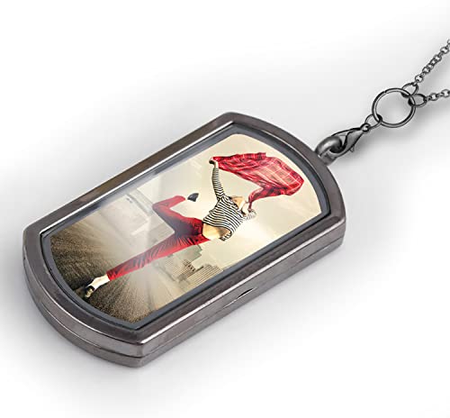 Veureka Floating Locket Pendant Necklace With Crystal Window, Magnetic Clasp, And Collection Of Ten Original Cards (Black, Ten Cards Set 3) #TOP7