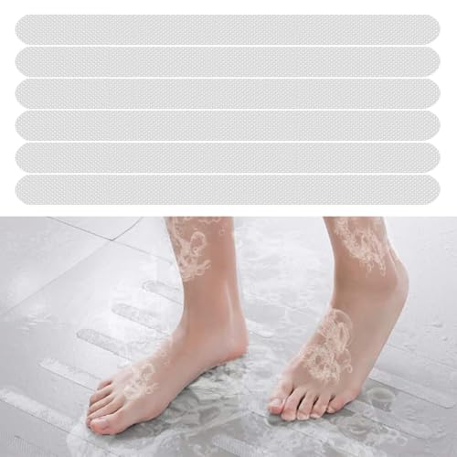 36 Pcs Clear Non-Slip Shower Stickers – High-Adhesion Anti-Slip Bathtub Floor Grips for Wet Surfaces, PEVA Bath Stickers for Tub, Shower & Pool