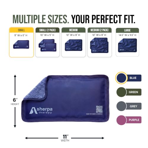 Image of Small Soft Ice Packs for Injuries Reusable - Hot and Cold Flexible Gel Ice Packs Reusable for Ankle, Hand, Wrist, Head Pain Relief - 6 inch x 11 inch - Blue