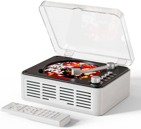 CARONSORT CD Player with Bluetooth Transmitter,Nostalgic Retro Music Player