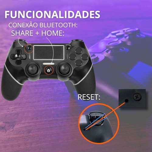 Controle sem fio para PC Bluetooth e Smart TV Samsung, LG, Android, Google TV, Steam, Xcloud, Gaming