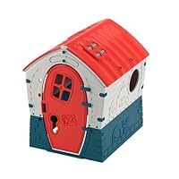 Palplay Dream Playhouse, UV Resistant, Indoor and Outdoor, Garden Toys, Sunroof Windows and Peep Holes, Ideal for Kids Ages 2+, Red, Yellow and Blue, 95 x 90 x 110 cm