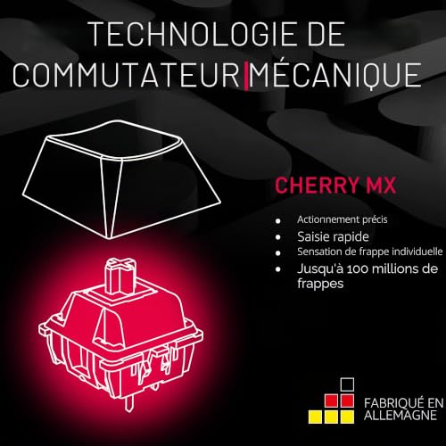 CHERRY MX Board 3.0 S, Clavier de Jeu Mécanique Filaire, Disposition Allemande (QWERTZ), Boîtier en Aluminium, Éclairage RGB, MX Brown Switches, Noir