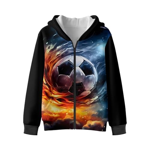 Suobstales Kids Fleece Zip Up Hoodie Long Sleeve Hooded Sweatshirt Jackets Winter Outfits with Pockets for Boys 6-16 Years4