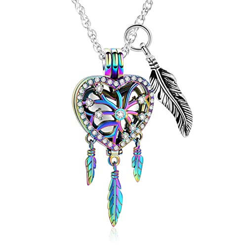 Shajwo SH+F20029+SW Dream Catcher Urn Necklace Heart Cremation Jewelry cover