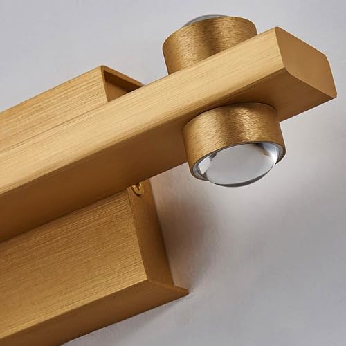 Image of Groeien 4 LED Golden 4W Up /Down Wall Sconce Bathroom Vanity Indoor Outdoor Light Fixtures for Mirror, Hallway,Bedroom,Indoor Wall Light(DualArc-4LED)