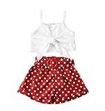 GuliriFei Toddler Baby Girls Summer Floral Shorts Set Sleeveless Crop Tops + Bowknot Flower Pants 2P