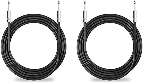 Yuyaokk 2Pack 100 ft 1/4" to 1/4" Speaker Cables, True 12AWG Patch Cords, 1/4 Male Inch DJ/PA Audio Speaker Cable 12 Gauge Wire.
