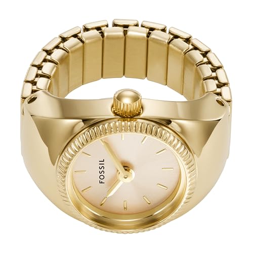 Image of Fossil Women's Watch Ring, Quartz Stainless Steel Two-Hand Ring Watch for Women
