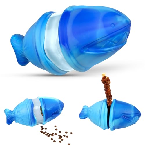 WEALLIN 2-In-1 Treat Dispensing Dog Toys - Bully Stick Holder for Dogs - Puzzle Toys for Dogs - Dog Feeder Toy- Interactive Dog Toys for Medium Large Breed Pets - Easy to Clean