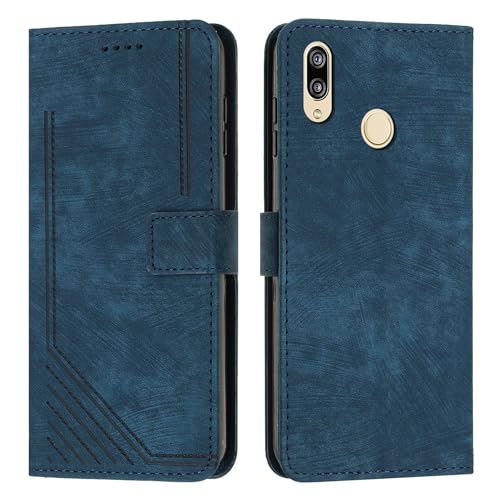 Étui Huawei P20 Lite avec dragonne bleu pour garder les mains libres en voyage