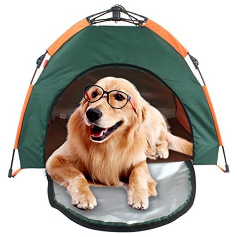 RUIBUY Dog Tent Bed Camping Canopy Shelter for Small/Medium/Large Dogs, Instant Setup in 60 Seconds,Waterproof, Cushion Removable,L*W*H:79 * 77 * 62cm Cover