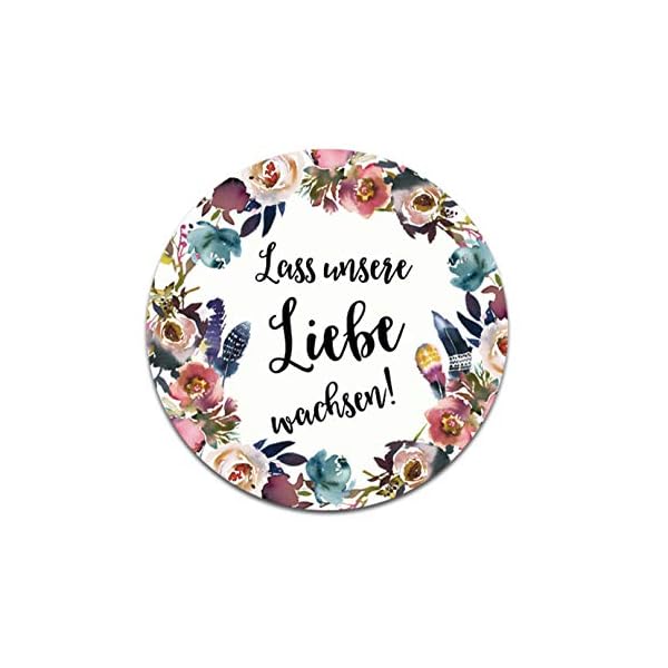 Nastami 50 Sticker Hochzeit Lass unsere Liebe wachsen Gastgeschenk Hochzeit