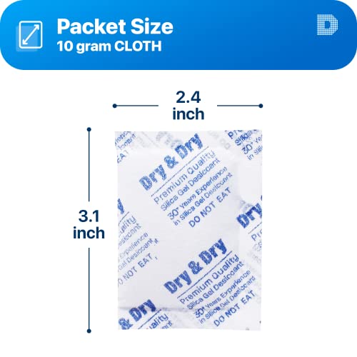 Dry & Dry 10 Gram [30 Packets] Premium Silica Packets, Desiccant Packs, Dehumidifiers, Silica Gel - Rechargeable Fabric Moisture Absorbers, Silica Gel, Silica Packets, Silica Gel #TOP6
