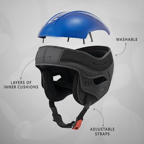 Image of Cortex Sky Half Face Helmet Glossy Finish with Scratch Resistant Polycarbonate Visor, Hard ABS Shell Helmet for Men and Women | Clear Visor, Lightweight,