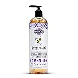 Beessential Natural Body Wash, Lavender, Sulfate-Free Bath and Shower Gel with Essential Oils for Men & Women, 16 oz