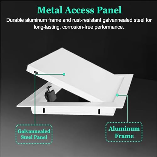 Panel de acceso de metal para reparar tuberías sin romper techos ni tabiques de yeso 3