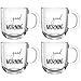 Produktbild LEONARDO HOME Ufficio Tasse good MORNING, 4er Set, spülmaschinengeeignetes Tassen-Set, hochwertige & moderne Kaffeetassen fürs Büro, alltagstaugliches Teetassen-Set aus Glas, 400 ml, 047079