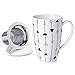 Sweese 201.205 Porcelain Tea Mug with Infuser and Lid, 15 OZ, Arrow