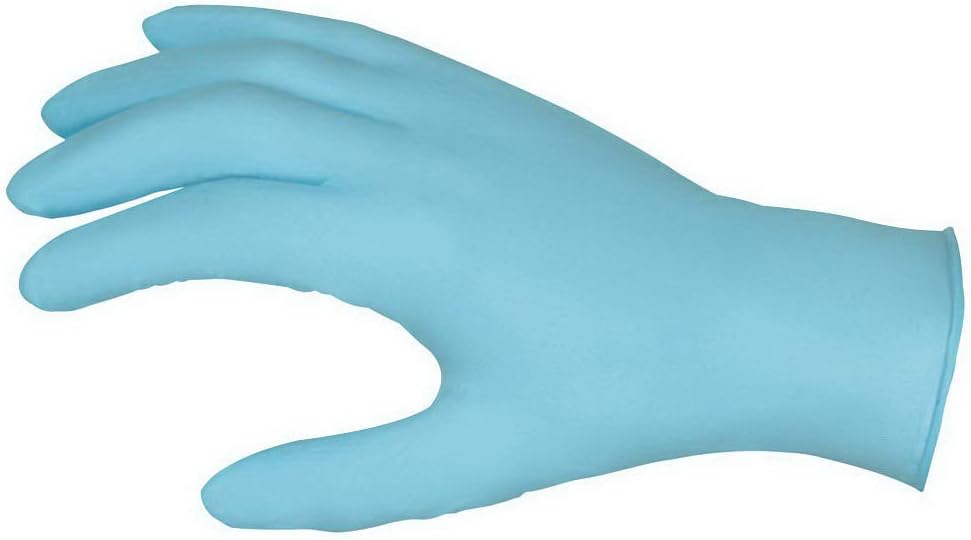 MCR Safety 6001XL DuraShield Economy Industrial Grade Nitrile Powder Free Disposable Gloves with Rolled Cuff, Blue, X-Large, 1-Pair