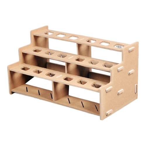 Organizador De Tubos De Pintura, 3 Soportes De Madera, Almacenamiento De Tubos De Pinceles De Arte Con Diseño Compacto, Capacidad Para 18 Botellas, Organizador De Suministros De Pintura Para