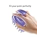 Rebex 2-in-1 Scalp Massager Shampoo Brush,Scalp Scrubber, Exfoliator Brush for Removing Dandruff & Hair Growth,Detangling Scrubber for Wet or Dry Hair - for All Hair Types(Purple)