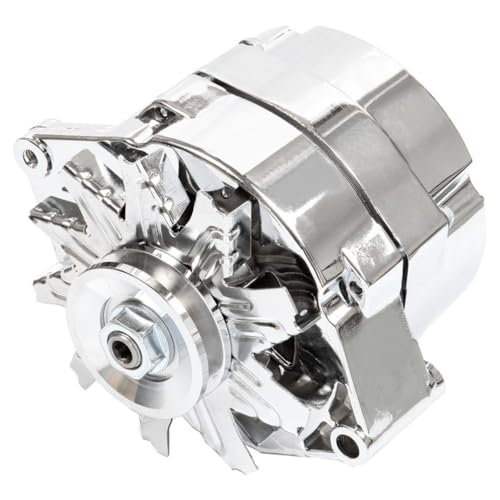 UPFVBLE for Chevy for Camaro 1967-1985 for Citation II 1984-1985 for Impala 1958-1985 for P30 1975-1986 Chrome Bbc Alternator 1 Wire (Metal), 3-7 Days Delivery