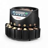 VEVOR Contamonete 8 Tagli Capacità 850 Max 147 Monete al Minuto, Selezionatrice di Monete Precisa, con Display a LED, Funzionamento Fluido, Funzione Batch, per Contasoldi in Ufficio e Uso Commerciale