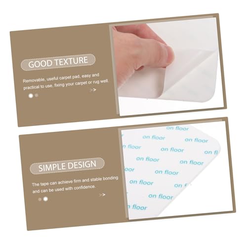 ORFOFE 12 Peças Tapetes De Área De Fita Tapete Com Ventosa Ganchos Almofada De Tapete Adesivos Tapet