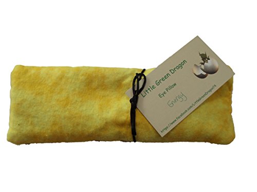 Handcrafted Eye Pillow for Energy with Lemon Verbena Eucalyptus and Flax Hot or Cold
