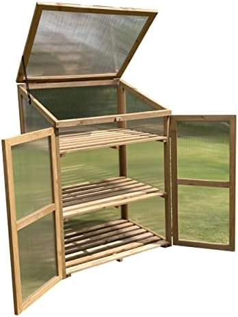 Selections Wooden Framed Polycarbonate Growhouse Mini Greenhouse