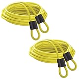 Champion Sports Double Dutch Licorice Speed Jump Ropes (Set of 2) - Yellow, 12ft