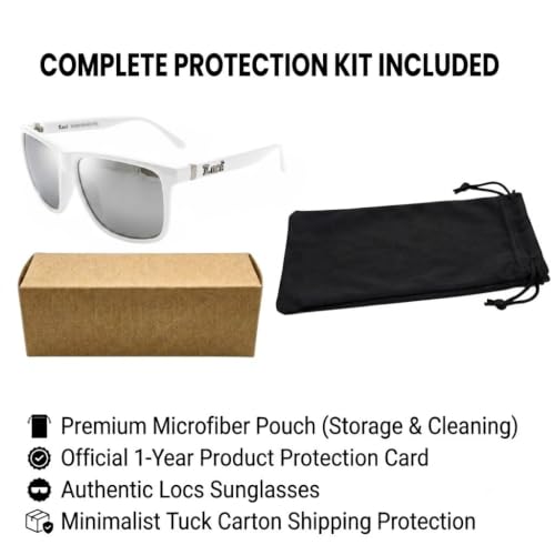 Image of Locs Men's Gangster Oversized Rectangular Horn Rim Sunglasses - 91055 & 91295 Series