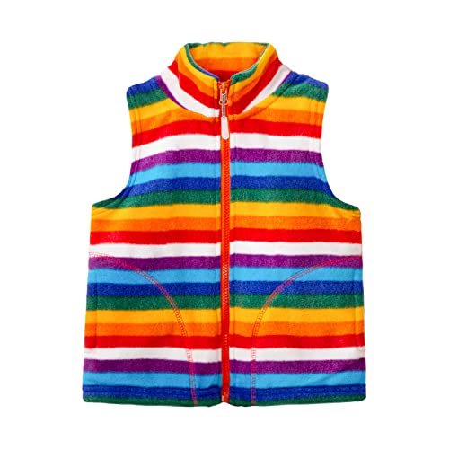 Image of Mud Kingdom Boys Girls Polar Fleece Vest Jacket Ligntweight Plain Vest Full Zipper Sleeveless
