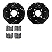 Dynamic Friction Company Front Brake Rotors-Drilled and Slotted-Black with 5000 Advanced Brake Pads 8502-31006