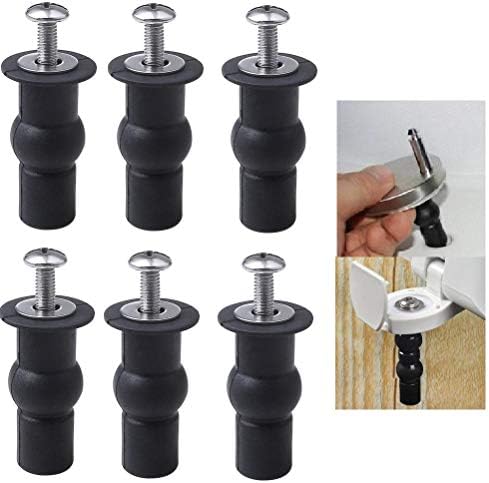 6 Pack Toilet Seat Screws Fixing Kit, Top Fix Hinges Screws Nuts