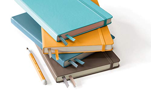 Image of LEUCHTTURM1917 - Notebook Hardcover Medium A5-251 Numbered Pages for Writing and Journaling (Stone Blue, Dotted)