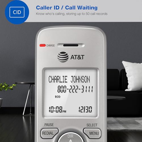 Image of AT&T EL51403 DECT 6.0 4-Handset Cordless Phone with Simulated Full-Duplex Speakerphone, Backlit LCD Display & Lighted Keypad, Caller ID /Call Waiting, Intercom, ECO Mode