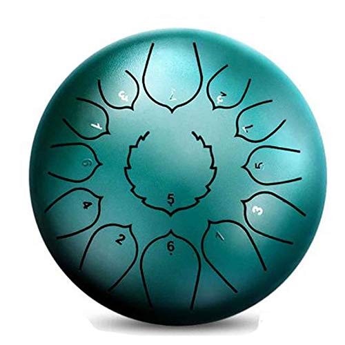 MSHK Tambor de língua de aço, 30 cm, 13 notas, tambor de mão, tambor de flor, tambor de percussão co