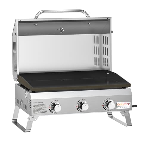 Onlyfire 3-Burner Gas Plancha BBQ, 7KW