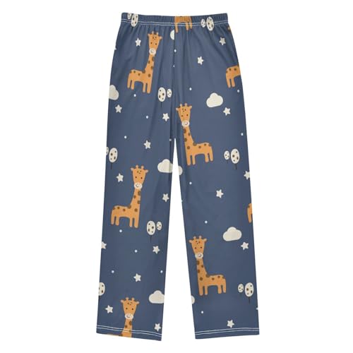 Giraffe Balloon Boys Pants Boys Athletic Pants Long Pant for Boywith Pockets Wide-Leg Size 6-14Y2