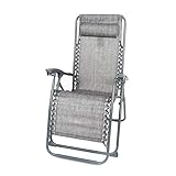 CREVICOSTA QUALITY MARK MARCAS DE CALIDAD - CREVILLENTE 2007 - Sillón de Playa Plegable, reclinable y de 4 Posiciones. Textilene (Gris)