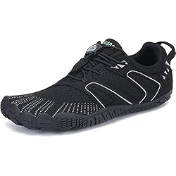 Calzado Para Pescar SAGUARO Minimalistas Zapatillas Hombre Mujer Barefoot Zapatillas Ligera Calzado Barefoot Cinco Dedos Zapatos de Trail Respirables St.1 Negro 41 EU